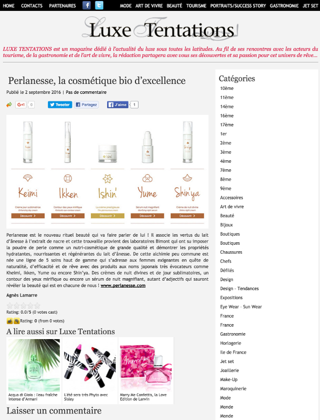 Luxe et tentations